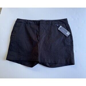 Tommy Hilfiger Black Khaki Hollywood Shorts Womens 14 NWT Chino Casual Preppy